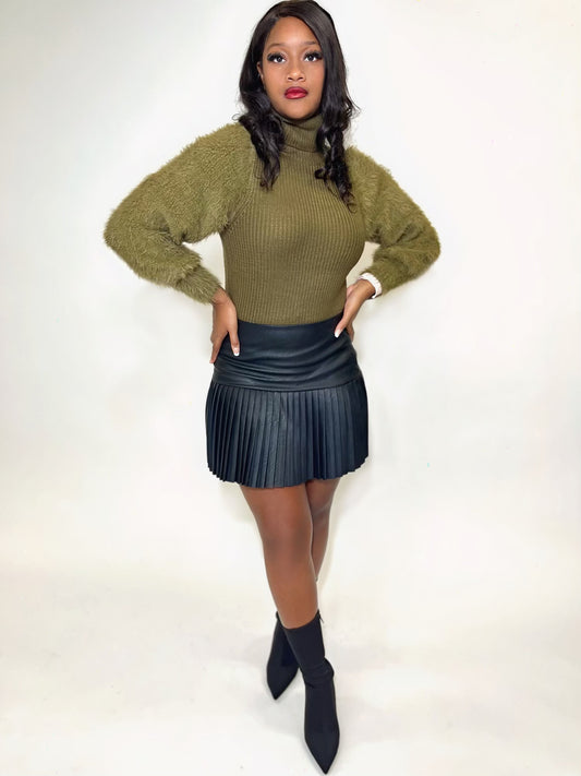 Feathered Sleeved Sweater